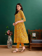 Alia Cut Floral Printed & Embroidered Kurta With Pant & Dupatta Set Luxury Premium, Multicolor - Hiral Fashion | Grocsy