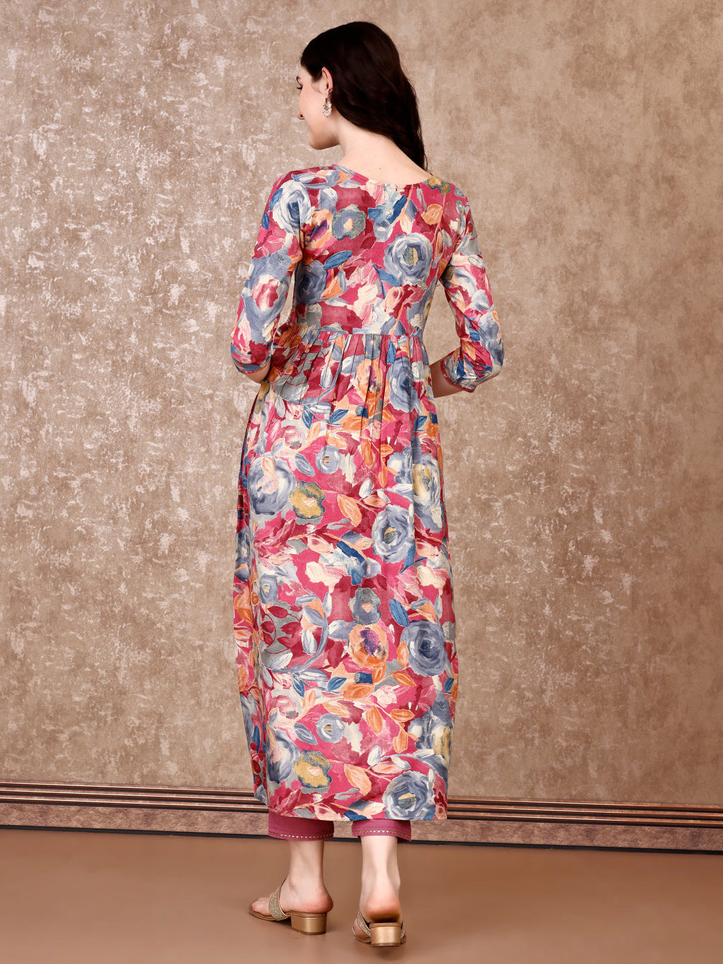 Alia Cut Embroidered & Floral Printed Kurta With Pant & Dupatta Premium Luxury, Multicolor - Hiral Fashion | Grocsy