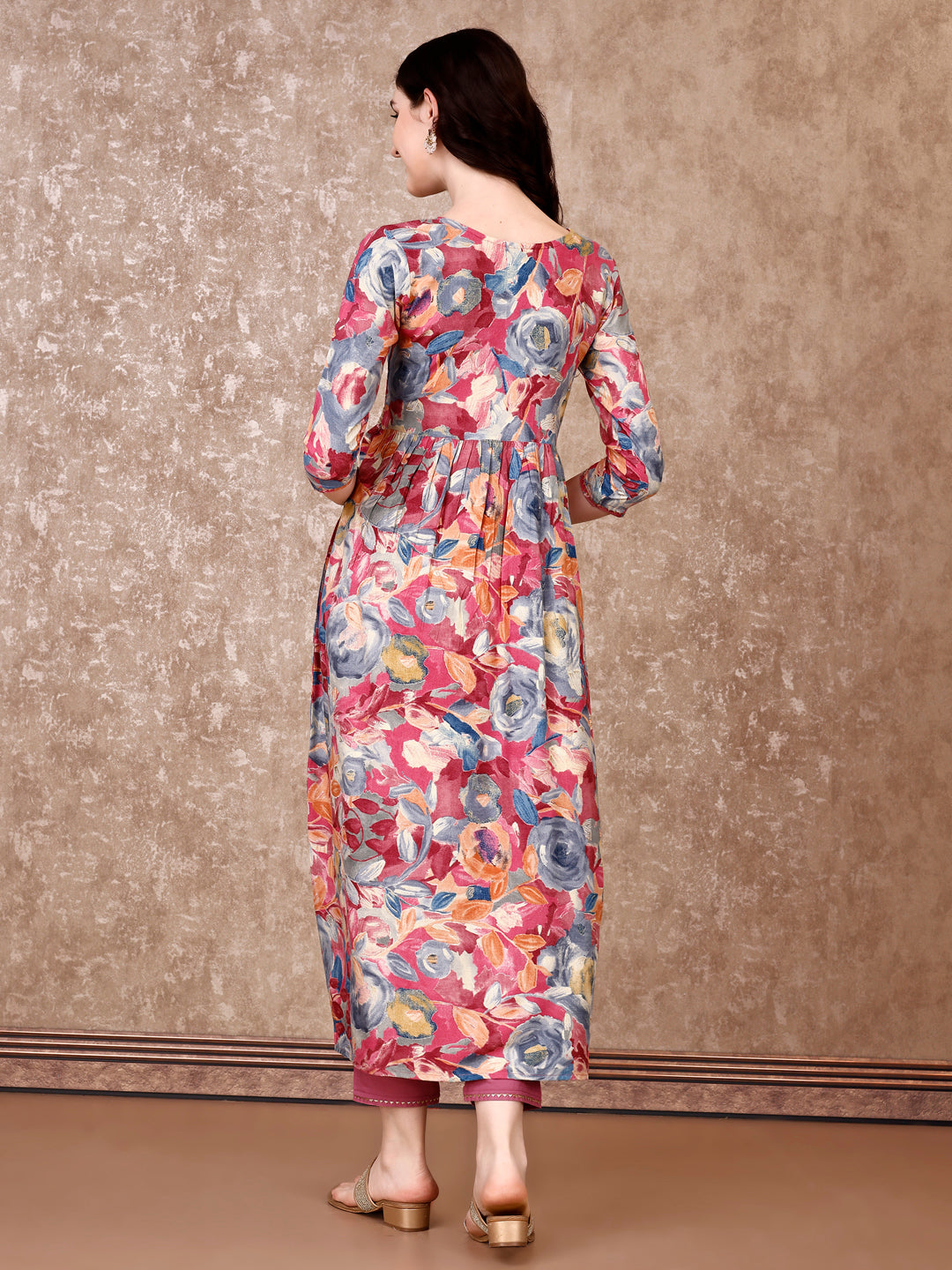 Alia Cut Embroidered & Floral Printed Kurta With Pant & Dupatta Premium Luxury, Multicolor - Hiral Fashion | Grocsy