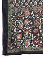 Floral Printed Flared Kurta With Pant & Dupatta, Black - Hiral Fashion | Grocsy