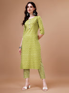 Ethnic Motifs Printed Casual Wear Cotton Kurta With Pant & Dupatta, Multicolor - Hiral Fashion | Grocsy