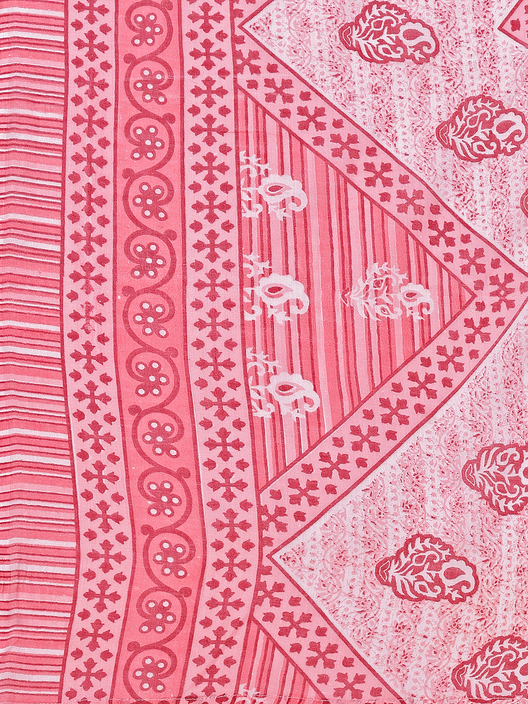 Printed Cotton Kurta With Pant & Dupatta, Multicolor - Hiral Fashion | Grocsy