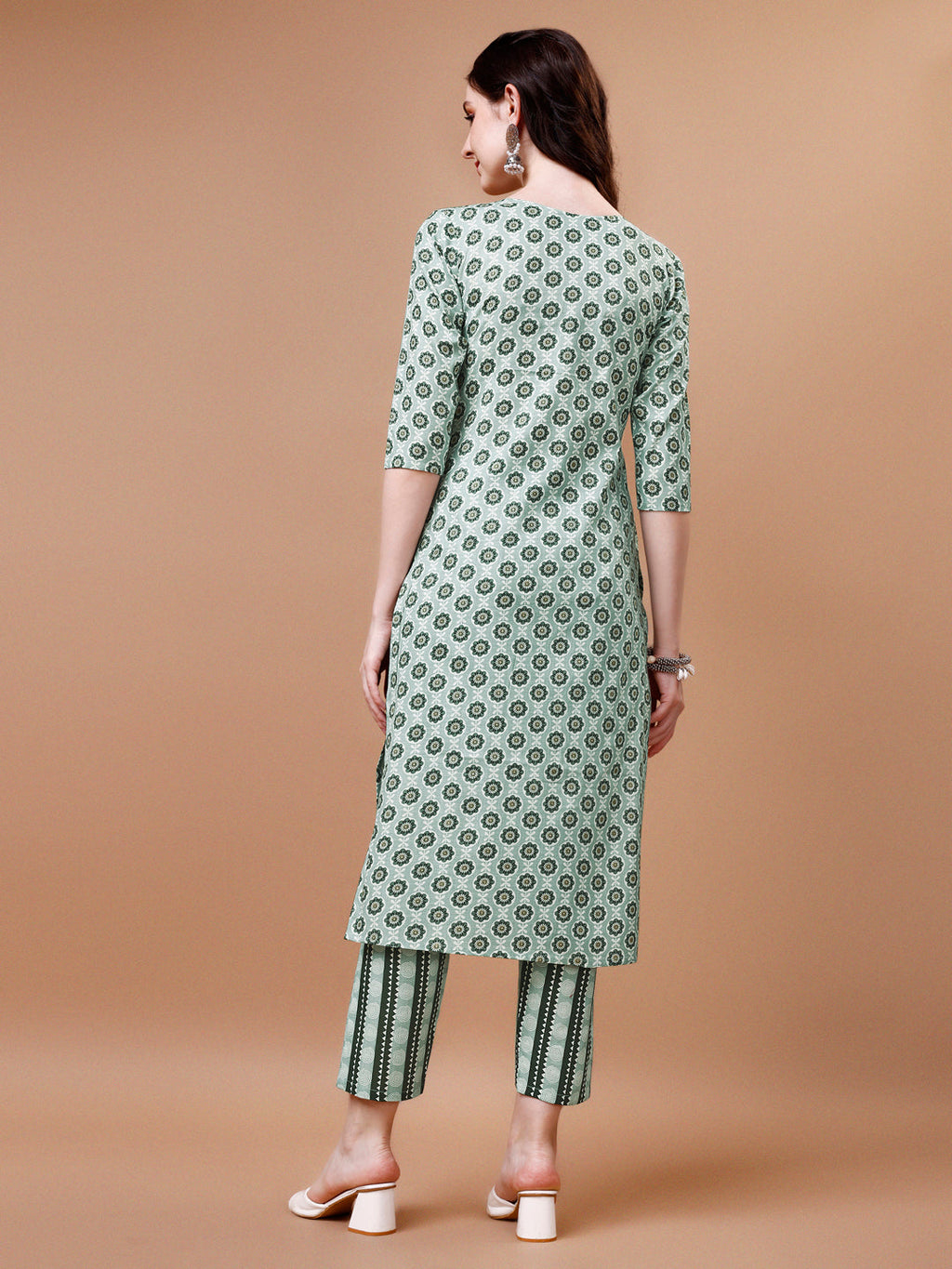 Floral Printed Cotton Kurta With Pant & Dupatta, Multicolor - Hiral Fashion | Grocsy