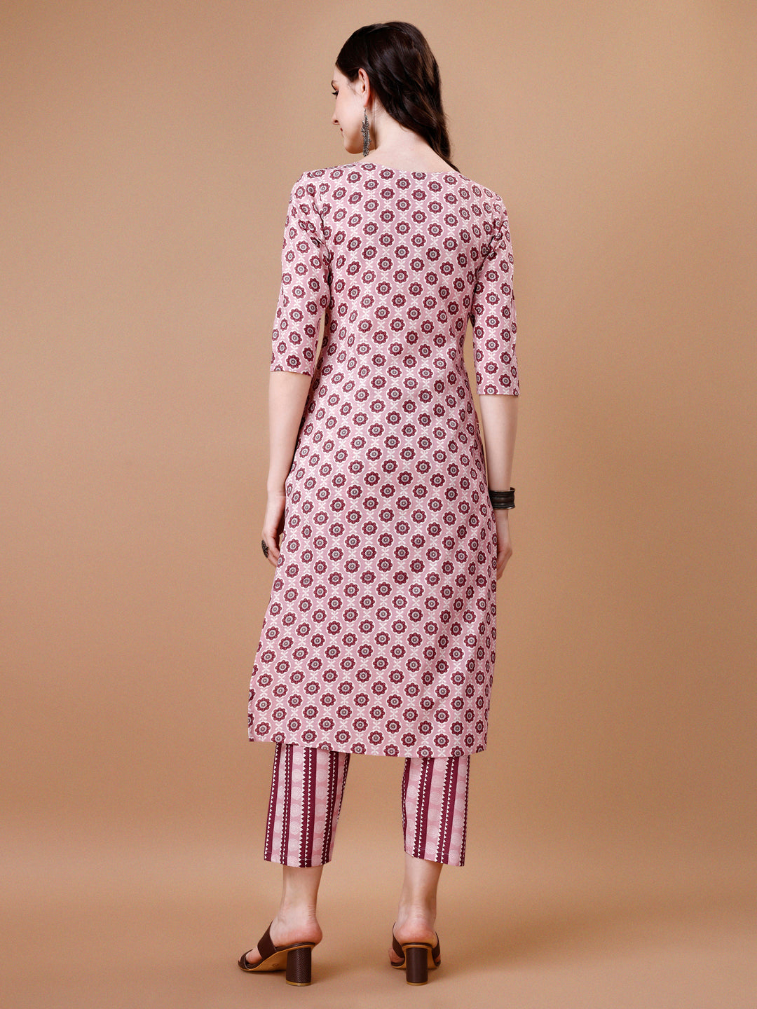 Floral Printed Cotton Kurta With Pant & Dupatta, Multicolor - Hiral Fashion | Grocsy