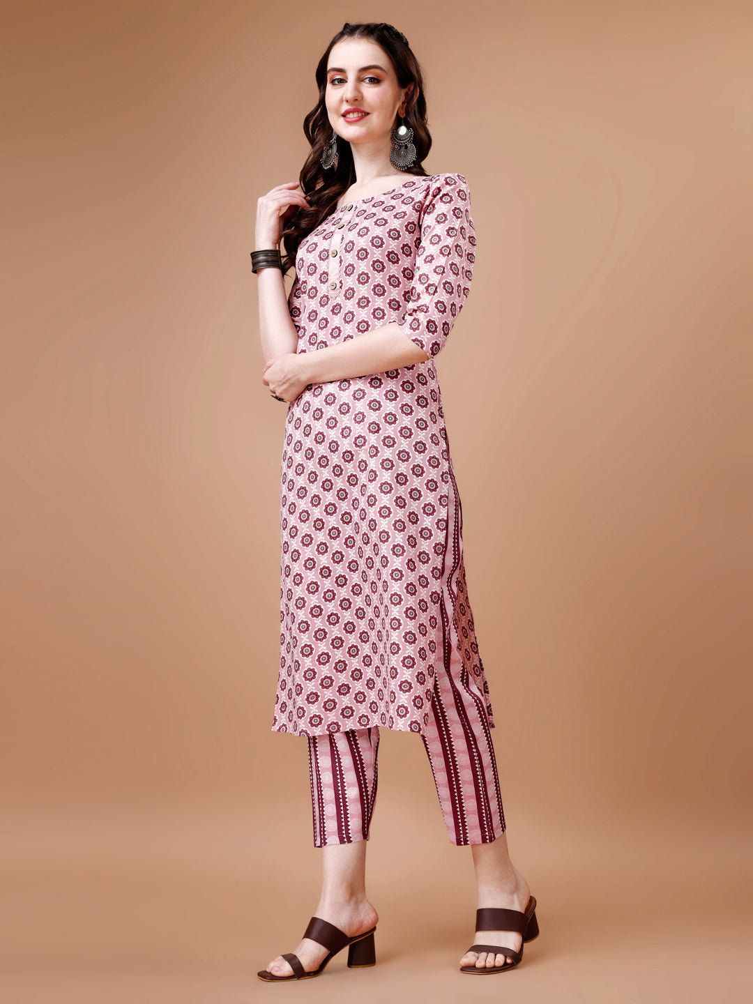Floral Printed Cotton Kurta With Pant & Dupatta, Multicolor - Hiral Fashion | Grocsy