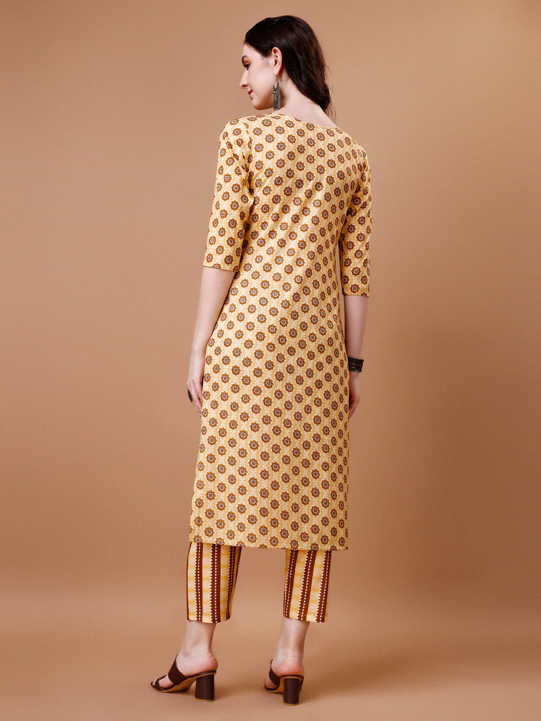Floral Printed Cotton Kurta With Pant & Dupatta, Multicolor - Hiral Fashion | Grocsy