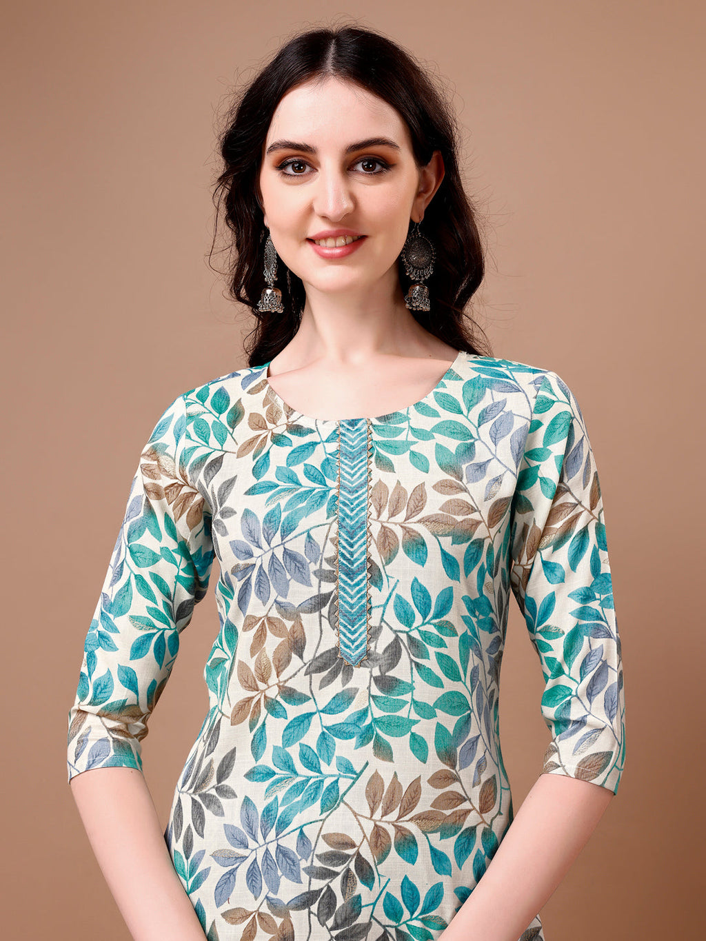 Floral Printed Kurta With Pant & Dupatta, Multicolor - Hiral Fashion | Grocsy