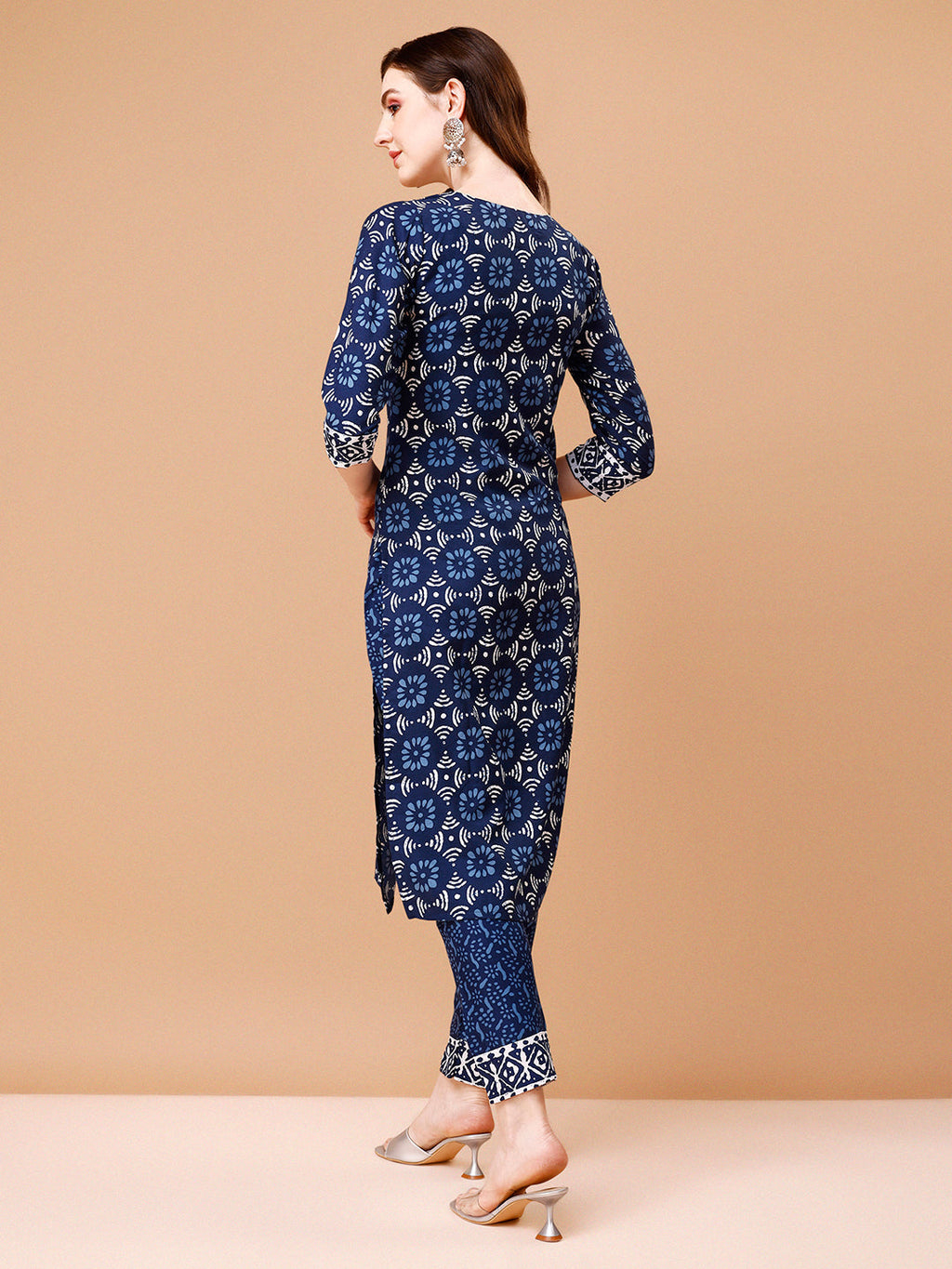 Printed Rayon Kurta With Pant & Dupatta, Multicolor - Hiral Fashion | Grocsy