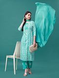 Bandhani Printed Cotton Kurta With Pant & Dupatta, Multicolor - Hiral Fashion | Grocsy
