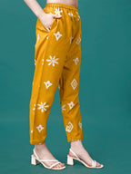 Bandhani Printed Cotton Kurta With Pant & Dupatta, Multicolor - Hiral Fashion | Grocsy