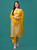 Bandhani Printed Cotton Kurta With Pant & Dupatta, Multicolor - Hiral Fashion | Grocsy