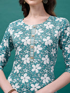 Floral Printed Casual Wear Kurta With Pant & Dupatta, Multicolor - Hiral Fashion | Grocsy
