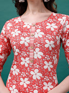 Floral Printed Casual Wear Kurta With Pant & Dupatta, Multicolor - Hiral Fashion | Grocsy