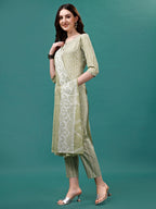 Floral Printed Casual Wear Kurta With Pant & Dupatta, Multicolor - Hiral Fashion | Grocsy