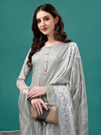 Floral Printed Casual Wear Kurta With Pant & Dupatta, Multicolor - Hiral Fashion | Grocsy