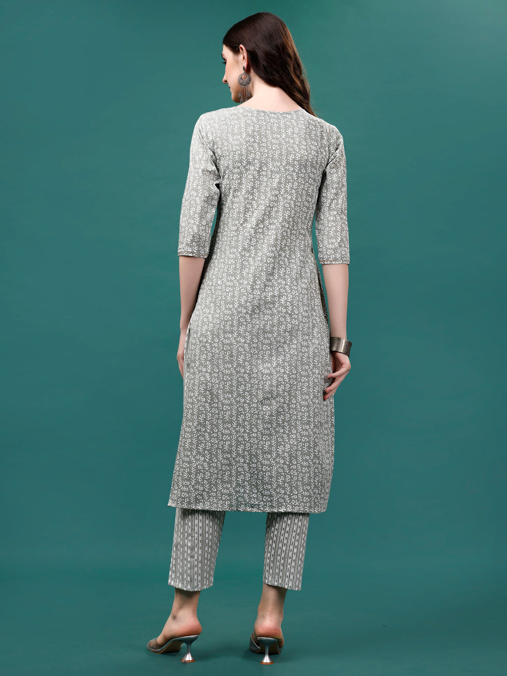 Floral Printed Casual Wear Kurta With Pant & Dupatta, Multicolor - Hiral Fashion | Grocsy