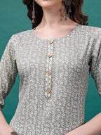 Floral Printed Casual Wear Kurta With Pant & Dupatta, Multicolor - Hiral Fashion | Grocsy