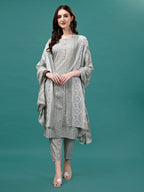 Floral Printed Casual Wear Kurta With Pant & Dupatta, Multicolor - Hiral Fashion | Grocsy