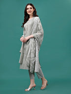 Floral Printed Casual Wear Kurta With Pant & Dupatta, Multicolor - Hiral Fashion | Grocsy