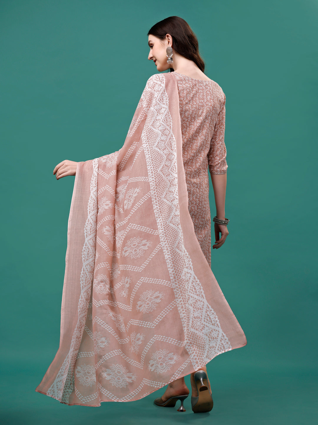 Floral Printed Casual Wear Kurta With Pant & Dupatta, Multicolor - Hiral Fashion | Grocsy