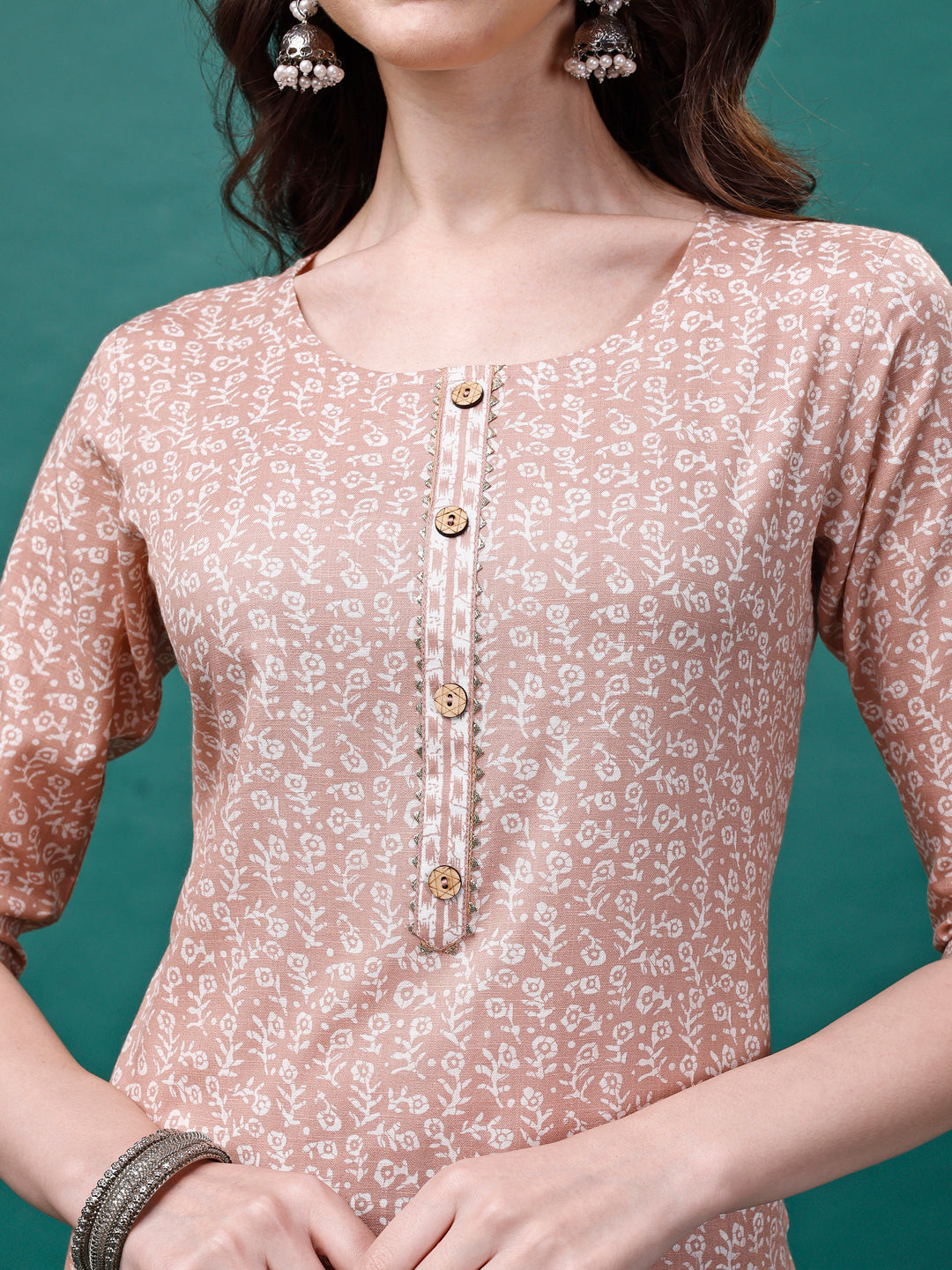 Floral Printed Casual Wear Kurta With Pant & Dupatta, Multicolor - Hiral Fashion | Grocsy