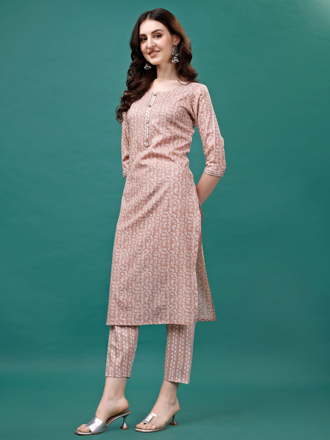 Floral Printed Casual Wear Kurta With Pant & Dupatta, Multicolor - Hiral Fashion | Grocsy