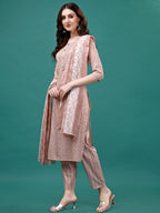 Floral Printed Casual Wear Kurta With Pant & Dupatta, Multicolor - Hiral Fashion | Grocsy