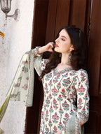 Floral Printed Kurta With Pant & Dupatta, Multicolor - Hiral Fashion | Grocsy