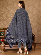 Nyra Cut Ethnic Motifs Printed Kurta With Pant & Dupatta, Multicolor - Hiral Fashion | Grocsy