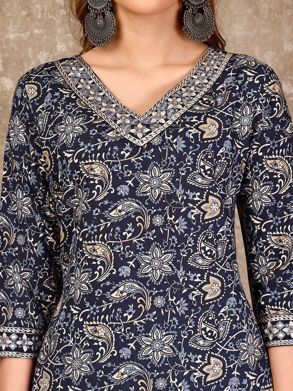 Embroidered & Printed Casual Wear Kurta With Printed Pant & Dupatta, Multicolor - Hiral Fashion | Grocsy