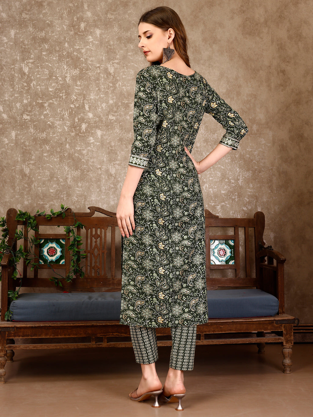 Embroidered & Printed Casual Wear Kurta With Printed Pant & Dupatta, Multicolor - Hiral Fashion | Grocsy