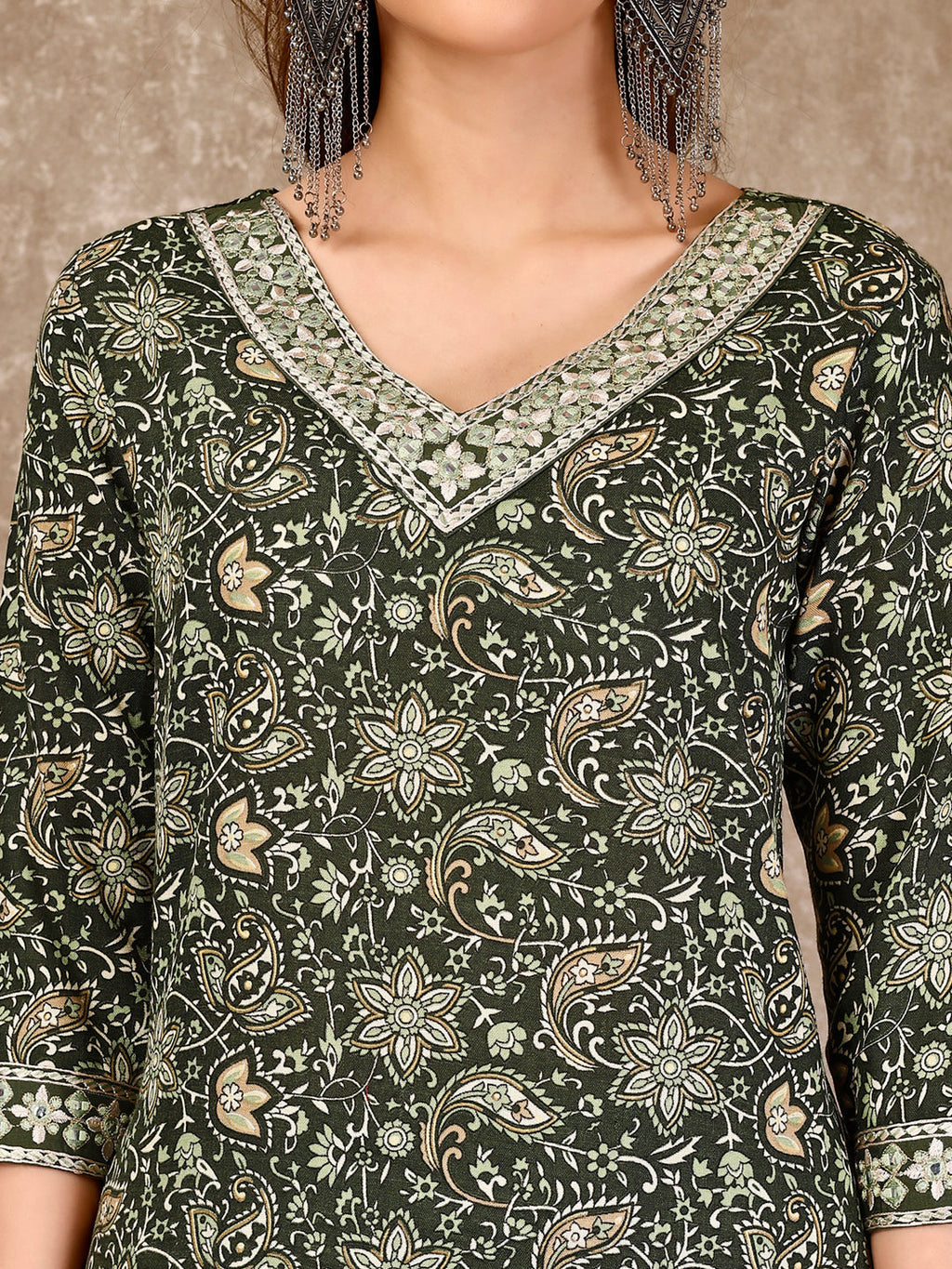 Embroidered & Printed Casual Wear Kurta With Printed Pant & Dupatta, Multicolor - Hiral Fashion | Grocsy