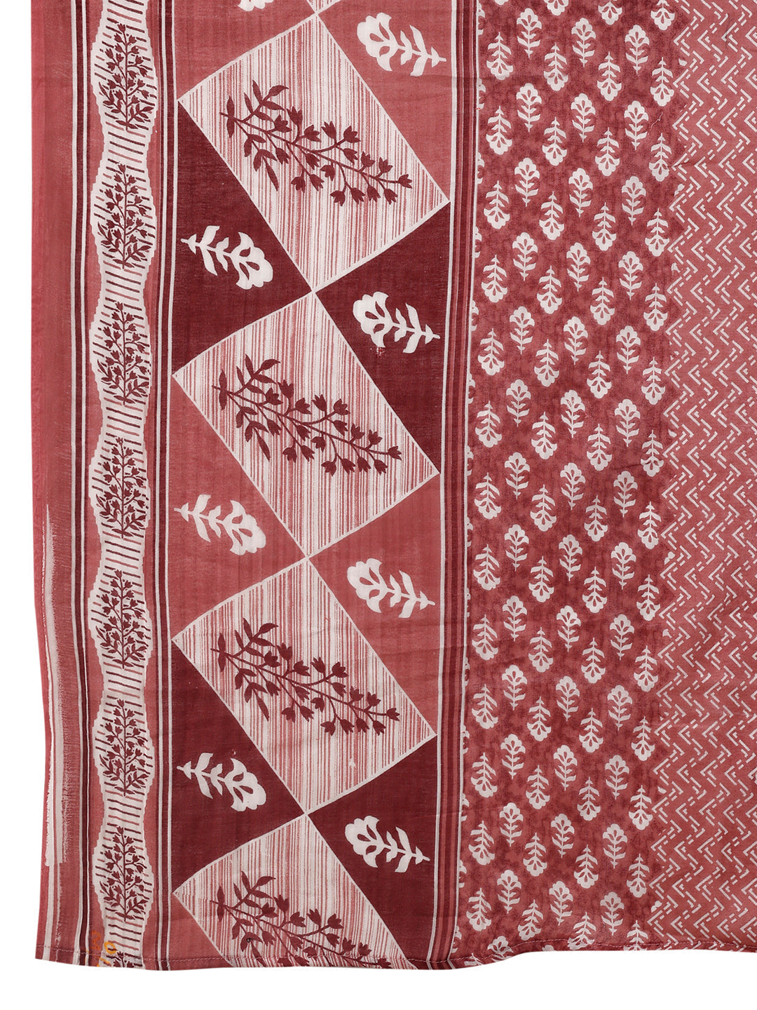 Embroidered & Printed Kurta With Pant & Dupatta, Pink - Hiral Fashion | Grocsy