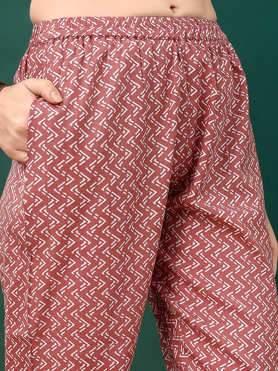 Embroidered & Printed Kurta With Pant & Dupatta, Pink - Hiral Fashion | Grocsy