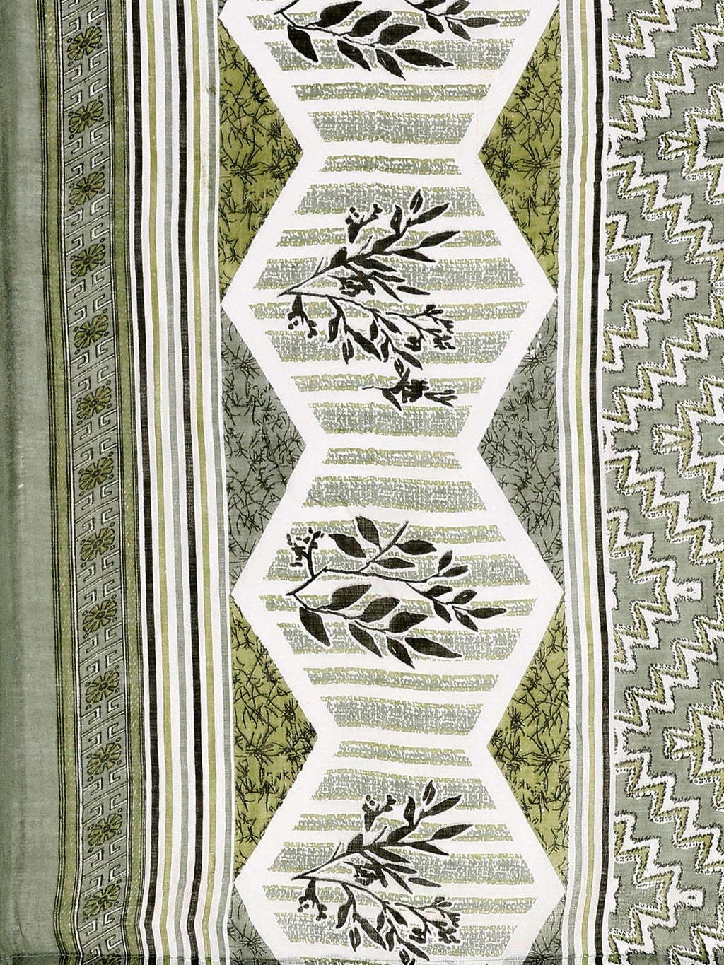 Leaf Printed Kurta With Printed Pant & Dupatta, Multicolor - Hiral Fashion | Grocsy