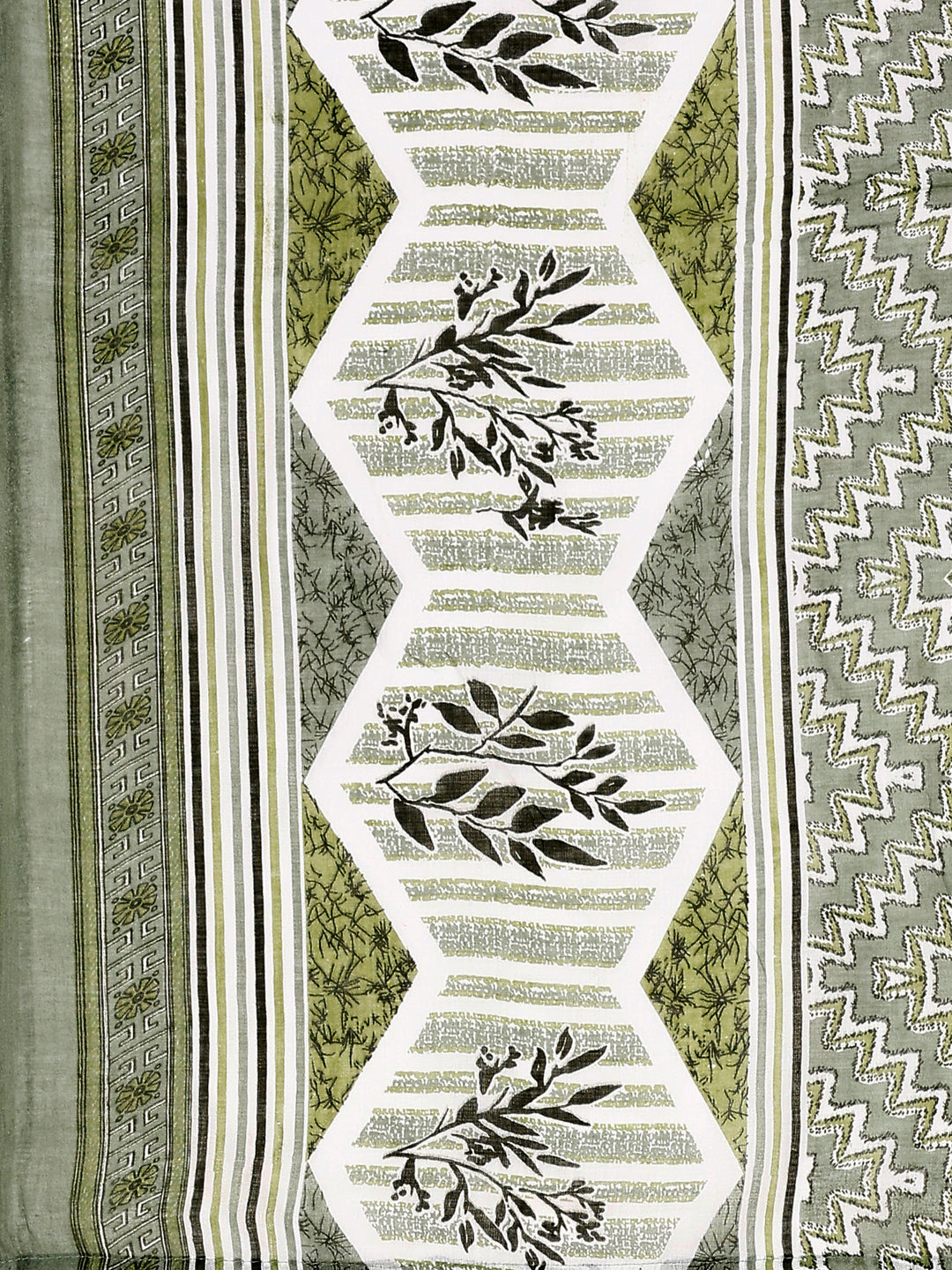 Leaf Printed Kurta With Printed Pant & Dupatta, Multicolor - Hiral Fashion | Grocsy