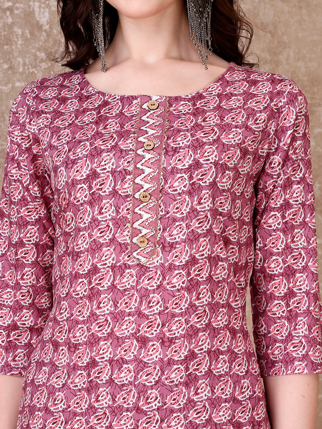 Leaf Printed Kurta With Printed Pant & Dupatta, Multicolor - Hiral Fashion | Grocsy
