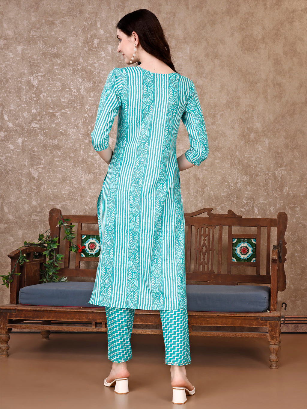 Printed Kurta With Printed Pant & Dupatta, Multicolor - Hiral Fashion | Grocsy
