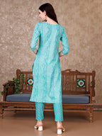 Printed Kurta With Printed Pant & Dupatta, Multicolor - Hiral Fashion | Grocsy