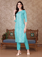 Printed Kurta With Printed Pant & Dupatta, Multicolor - Hiral Fashion | Grocsy