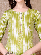 Printed Kurta With Printed Pant & Dupatta, Multicolor - Hiral Fashion | Grocsy