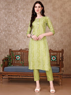 Printed Kurta With Printed Pant & Dupatta, Multicolor - Hiral Fashion | Grocsy