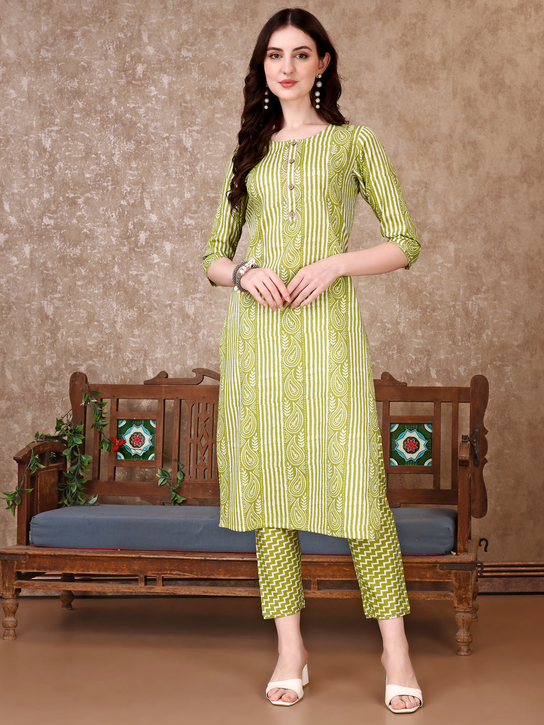 Printed Kurta With Printed Pant & Dupatta, Multicolor - Hiral Fashion | Grocsy