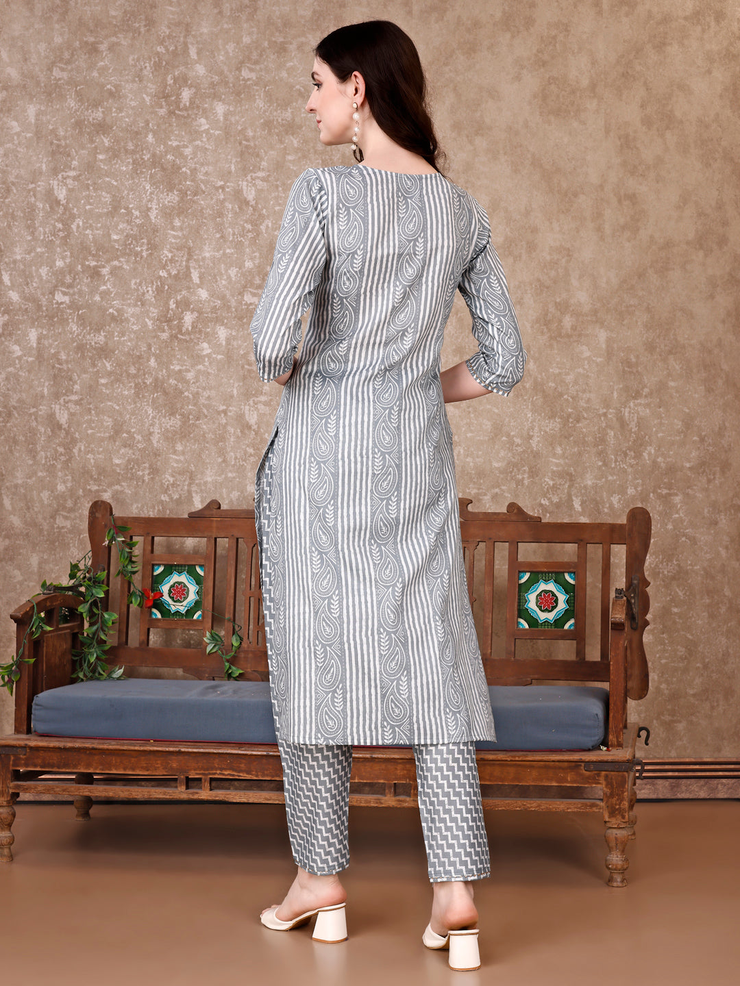 Printed Kurta With Printed Pant & Dupatta, Multicolor - Hiral Fashion | Grocsy