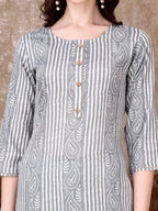 Printed Kurta With Printed Pant & Dupatta, Multicolor - Hiral Fashion | Grocsy