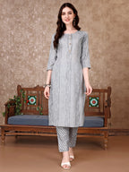 Printed Kurta With Printed Pant & Dupatta, Multicolor - Hiral Fashion | Grocsy