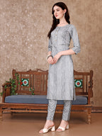 Printed Kurta With Printed Pant & Dupatta, Multicolor - Hiral Fashion | Grocsy