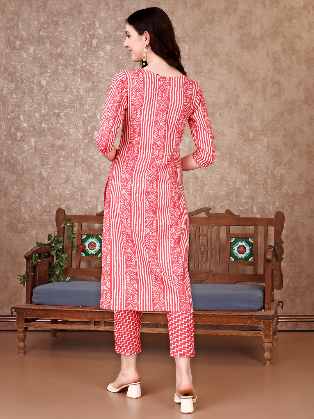 Printed Kurta With Printed Pant & Dupatta, Multicolor - Hiral Fashion | Grocsy