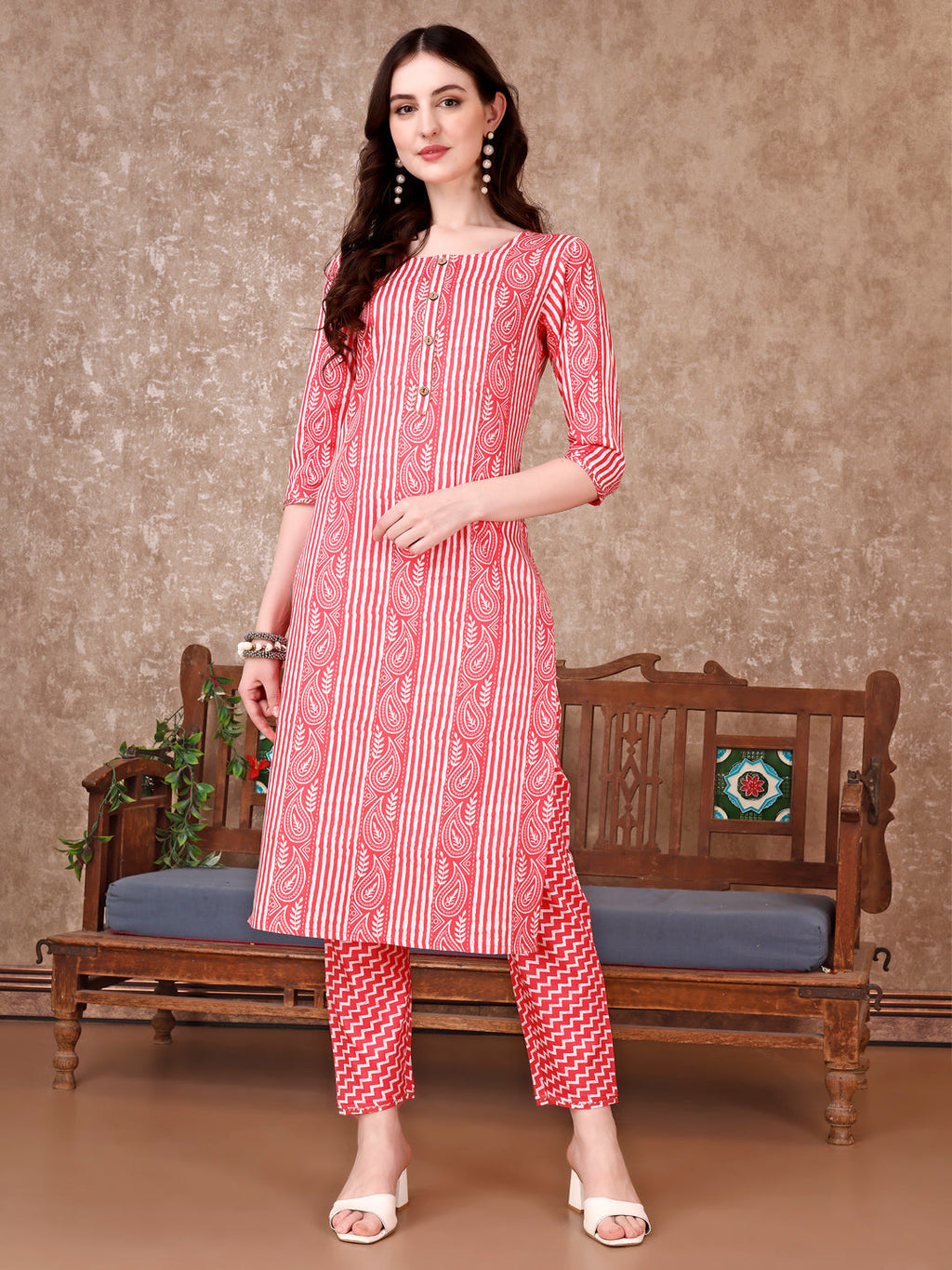 Printed Kurta With Printed Pant & Dupatta, Multicolor - Hiral Fashion | Grocsy
