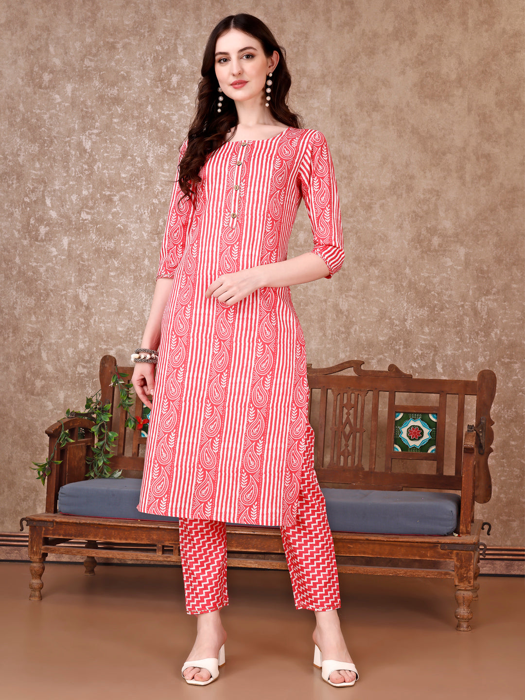 Printed Kurta With Printed Pant & Dupatta, Multicolor - Hiral Fashion | Grocsy